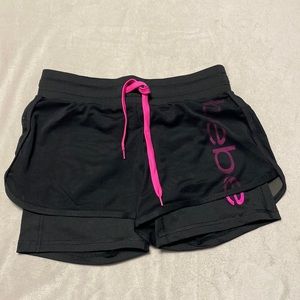 Bebe black/pink athletic shorts